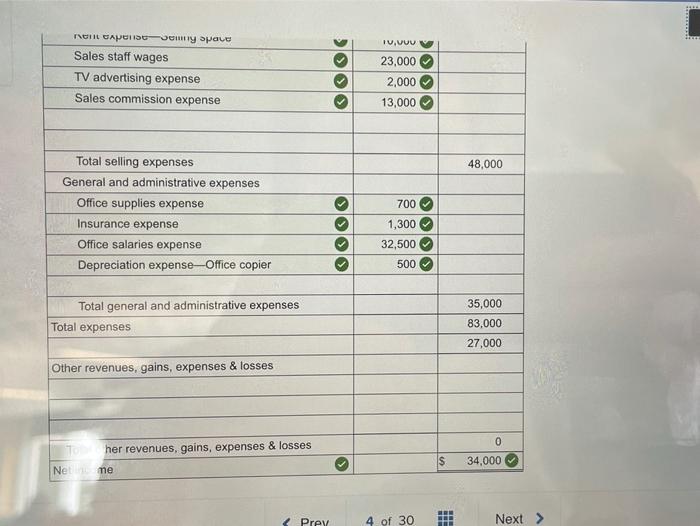 Fit for life foods income statement