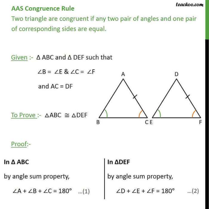 Triangle congruence by asa and aas practice