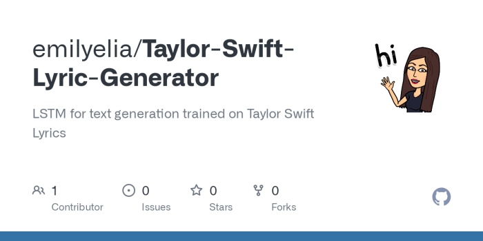 Random taylor swift lyric generator